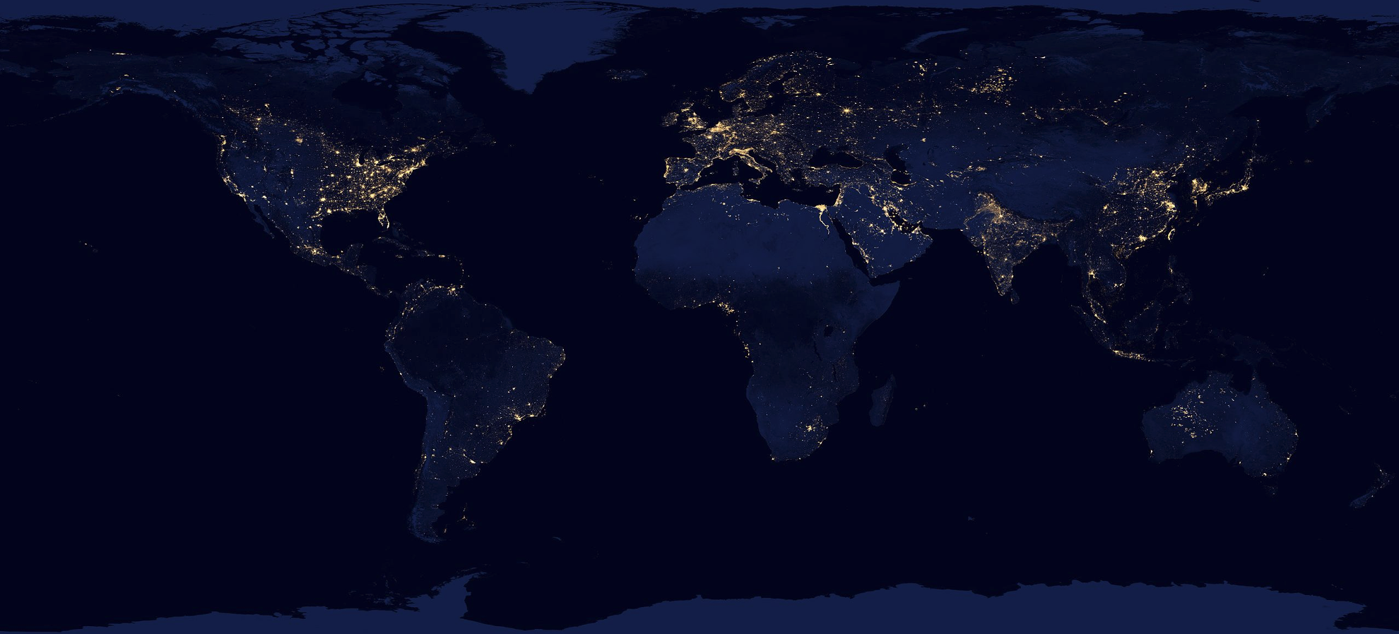 earth at night